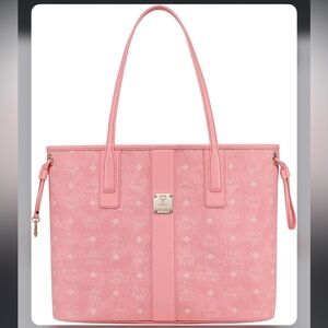 MCM Pink Blossom Liz Shopper Tote Bag - Medium